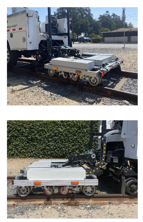 Mobile rail inspection equipment for rapid continuous testing